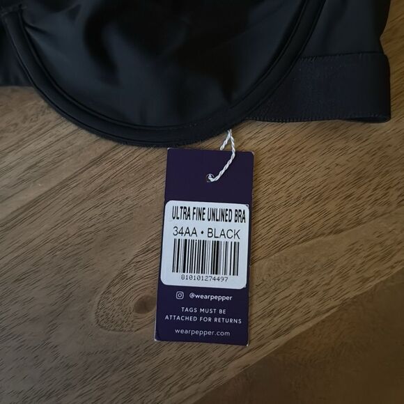 NWT Pepper Ultra Fine Unlined Bra 34AA - Picture 7 of 8
